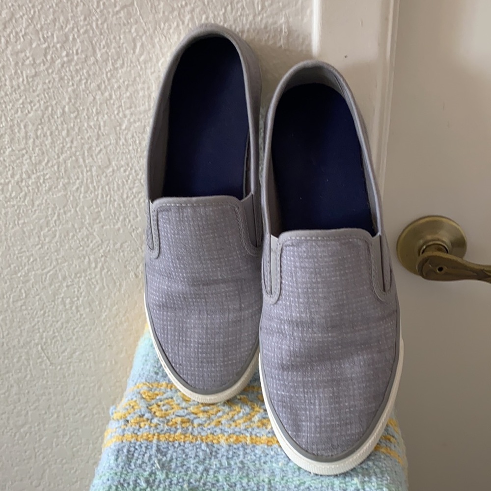 Sperry Light Gray Twin-Gore Loafers